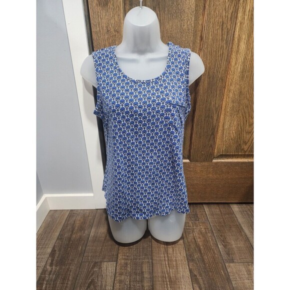 Vera Bradley tank top blue White stretch cotton women‘s Small - Picture 1 of 5